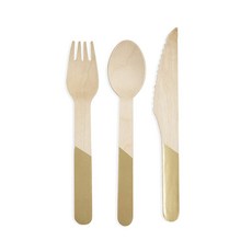 Cakewalk 뱀부 유텐실 골드 딥트 플랫웨어 3종 세트 16.5cm, 24개입, 1개