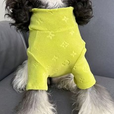 i豆寵物生活館 狗狗衣服 寵物德絨內搭 秋冬新款 防風保暖 兩腳放髒 舒適柔軟 中小型犬SAF2, L家黃色德絨內搭,XL【6.0-8.0公斤】, 1個