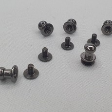 가죽단추 세트 수예 금속조임부자재 6mm 5개입