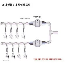 연결형 컨베이어형 후드 덕트 흡연기 흡입기 업소용, DIY 설치 키트, 160W 2대8, 기본 색상