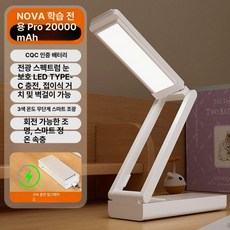 휴대용스탠드 무선 LED 투헤드 집게형 건전지 플랜룩스, 터치 스위치, [노바 프로] 20000mAh, 기본 색상