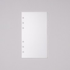 데이스테이션 A6 B6 6공 바인더 인덱스 디바이더탭, 플라스틱 탭