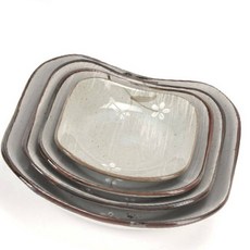 도자기 설화 사각나물기 도자기식기 도자기종지 도자기앞접시, 로코 설화 사각나물기 1호