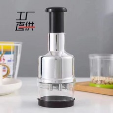 多功能切碎器 壓蒜神器 拍拍刀 廚房不銹鋼切蒜器 蒜頭攪碎機, 電鍍银【壓蒜器拍拍刀一個】, 1個