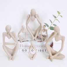 인테리어 소품 스톤 샌드 오브제 생각하는 사람 장식 24, B