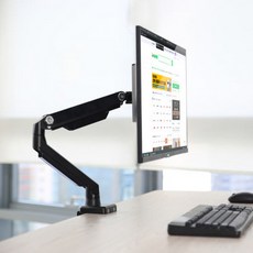 카멜마운트 셀프밸런스 싱글 모니터암 BMA-2, 블랙, 1개