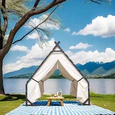 야외 인디언텐트 오두막 하우스 카페 캠핑 방갈로, 검정 사각관 2.5x2.5