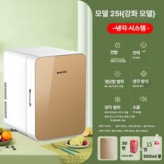 화장품 냉장고 가정용 소형 차량용 미니 냉동 기숙사, 싱글코어 25L 골드, 1L