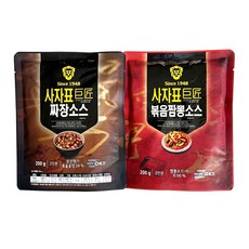4주년행사 4+4 / 사자표거장 짜장 + 볶음짬뽕 소스 8팩 (16인분), 8개, 200g
