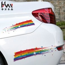 汽車劃痕貼紙電動摩托貼個性星星彩車身刮痕遮擋裝飾貼 汽車精品 汽車改裝 汽車配件, 星彩B款：20釐米一對, 1個