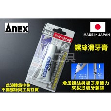 ANEX NO.40螺絲防滑液 滑牙救星 螺絲摩擦膏 止滑螺絲 附發票, 1個