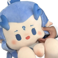 臺灣出貨 正版原創 哪吒之魔童鬧海 哪吒敖丙40cm坐體棉花娃娃 可愛同人娃娃 生日禮物 交換禮物, 敖丙+全套衣服，40cm×1個