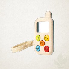 핸드폰놀이 플랜토이즈 5674 원목 스마트폰 장난감 감각 발달 완구 1개입