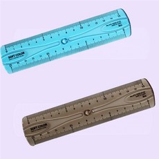 구부러지는자 색상랜덤 15cm 50cm플라스틱자 철제자 쏙템, 1개