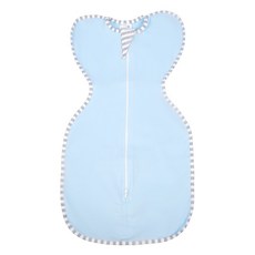 嬰兒舒眠包巾 柔軟透氣拉鍊式設計 灰色條紋包巾