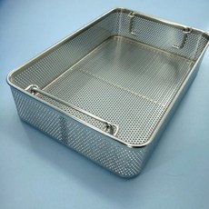 스텐바구니 소독 초음파세척기 채반 살균 바구니 바스켓 250x170x70mm 철망 소독망, N. 450x280x70mm 기구 소독 바스켓