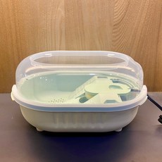 爬蟲先生 防逃逸烏龜缸 PP塑膠 新手缸 清洗簡單 魚缸, 1個, TU102-1（小）