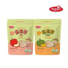 베베스트 처음먹는 칼슘 현미팝 2종 3개 단호박 사과, 단호박2개+사과1개