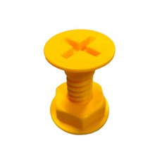 DFMEI 多巴胺大螺絲釘牆壁門後衣帽掛鉤可愛創意粘膠免打孔掛鉤承重粘鉤, 1個, 黃色【單個】:如圖