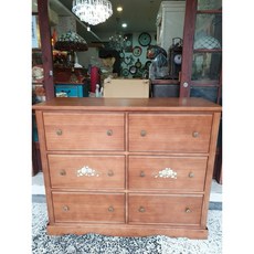 鄉村風全實木彩繪斗櫃，實木收納櫃，多層抽屜櫃，居家裝飾櫃，彩繪斗櫃