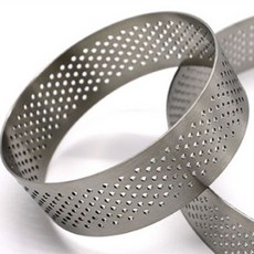 8cm 스텐 타공링 무스링 원형틀 모양틀 반죽틀 무스틀 제빵틀 오븐틀 케이크시트, 단품, 1개