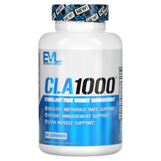 Evlution Nutrition CLA 1000mg 웨이트 매니지먼트 소프트젤, 90정, 1개
