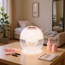 Allromom 熱銷新款穿戴式電動吸奶器可免手扶催乳吸乳靜音, 1個, 白+粉【單臺】:1個