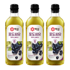 백설 포도씨유 900ml 3개 (1세트)