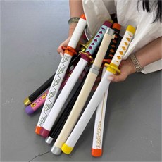 젠이츠 칼 귀칼 코스프레 용품 뱀검 플라스틱 42cm, 탄지로 블랙