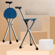 의자 지팡이 접이식 미끄럼 방지 다기능 보행기 노인용, 1개