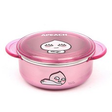 카카오프렌즈 안전핸들투명논슬립뚜껑스텐대접_어피치cra5+9hUq