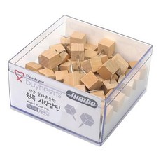 점보방금잘라온듯한원목사각압핀 (10mm x 20mm), 단품, 1개