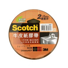 3M Scotch 牛皮紙膠帶, 1個, 24mm