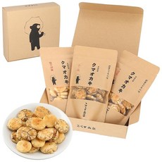 고구마 상점 쿠마오카키 오카키 과자 선물 오사카 기념품 50g × 3 가방 안주 추천 3선 유자 후추·타코야키·손날개, 1개, 1g