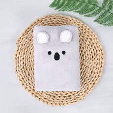 캐릭터 토끼귀 드라이캡 마이크로사 삼각건 욕조모 코랄 흡수 드라이타월, 24*64CM, 캐릭터 수건 그레이 30*80, 1개