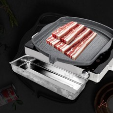 스텐 기름받이 기름접시 고기불판기름받이, 1개, 31cm