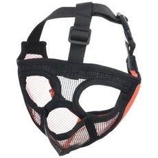 台灣出貨 短吻犬嘴套 法鬥嘴套 巴哥英鬥防咬面罩 短嘴犬專用嘴套 防誤食寵物嘴套 防咬透氣面罩 鬥牛犬口罩, 半黑半橘, 1個