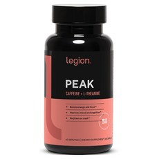 리전 피크 카페인 + L-테아닌 캡슐, 1개, 60정