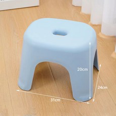 家用加厚塑膠矮凳兒童小板凳浴室孕婦成人老人洗澡換鞋防滑墊, 天空藍2把【承重超350斤】