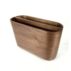 원목 인테리어 휴지통 일본식 북유럽 감성 가정용 쓰레기통 수납 박스, 1. 블랙 브라운 26.5x13x20CM