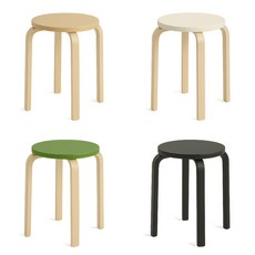 비카 루노 원목스툴 45cm 원형스툴, 화이트