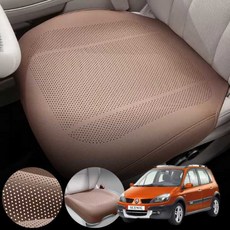 르노 세닉 차량용 럭셔리 가죽 방석 통풍 시트 커버 로열 브라운 1개