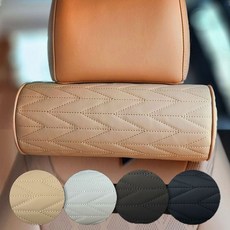 레버 차량용 메모리폼 헤드레스트 목쿠션 1P, 새들브라운, 1개