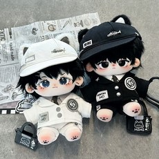 지오몽 20cm 인형옷 캣 정장 무속성 의상 솜 아이돌 인형 옷, 블랙, 1개