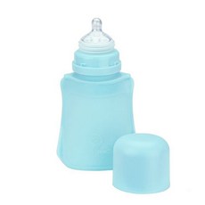 그린스프라우츠 포켓 실리콘 236.6ml 젖꼭지형 어린이 물병, 1개, Aqua
