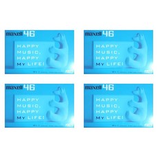 maxell 카세트 테이프 46분 4개 MY1 일반 위치 블루 디자인 MY1-46N x 4, 상세페이지 참조, 상세페이지 참조