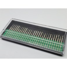 金剛石磨針美甲打磨頭套裝, 1個, 30件組, Silver