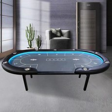 텍사스 홀덤 칩 접이식 테이블 카지노 포커 파티게임, 클래식 라이트 (213x106cm)