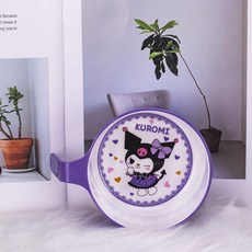 卡通庫洛米兒童餐具可愛家用耐摔防燙分格餐盤喫飯碗勺杯筷盤, 庫洛米【570ML】把手碗, 1個