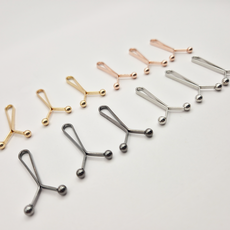 바지허리 사이즈 조절 수선 클립, 12개, 실버,블랙,골드,로즈골드